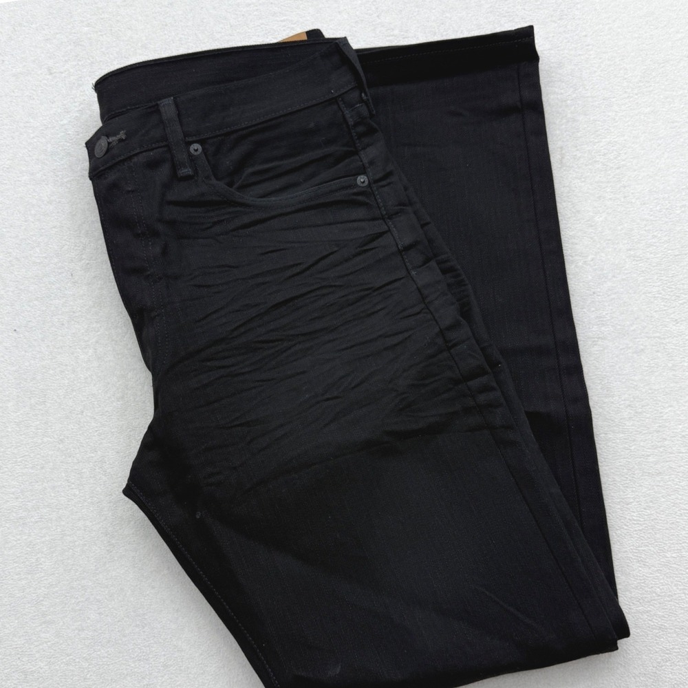 Levi's 501 Mens W34 L32 Black Denim Jeans Button Fly Straight Leg Comfort 2014 - Picture 1 of 8